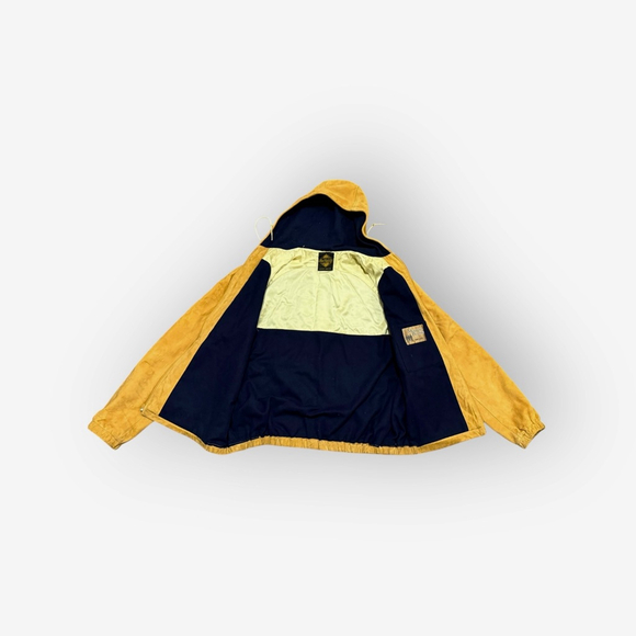 Vtg 70s Bert Paley Men's Sheepskin Suede Full-Zip Hoodie Jacket sz 42R #1420 - Picture 5 of 12